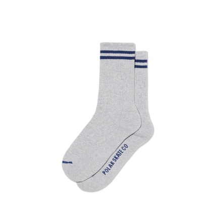 Polar Rib Sock - 2 Stripe - Grey / Blue