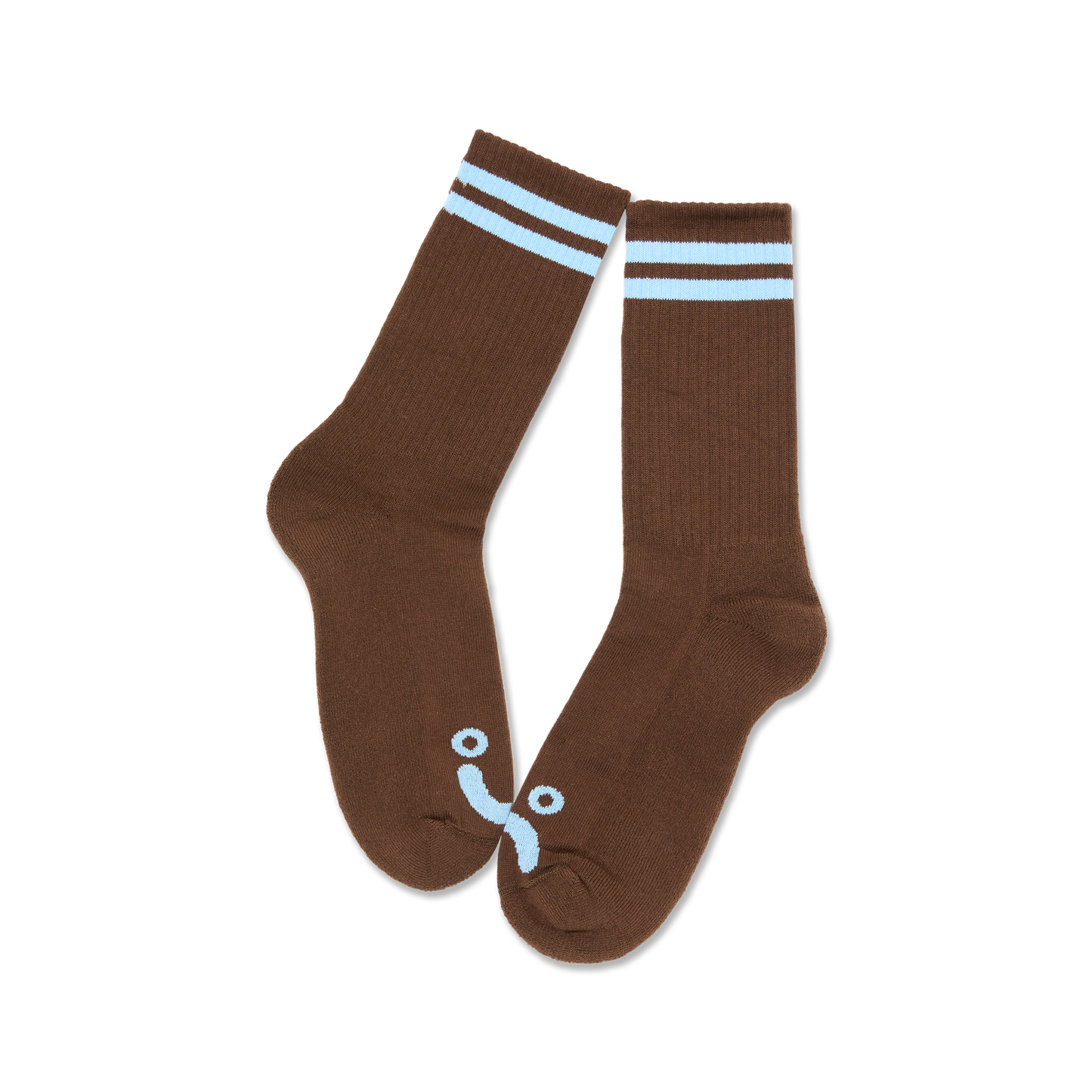 Polar Rib Sock - Blue / Brown