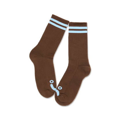 Polar Rib Sock - Blue / Brown