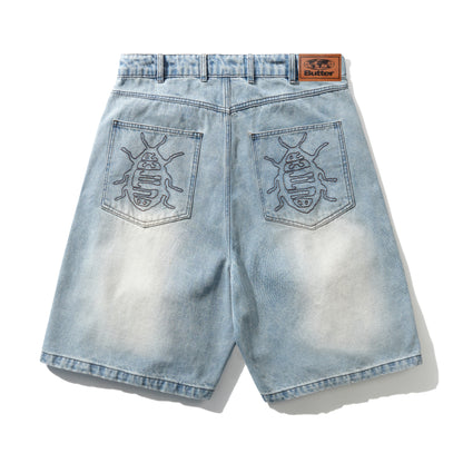 Butter Goods Roach Denim Shorts - Distressed Indigo