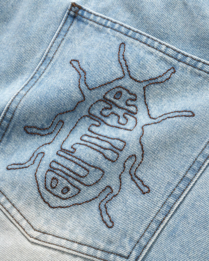 Butter Goods Roach Denim Shorts - Distressed Indigo