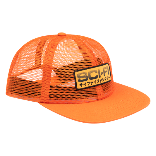 Sci-Fi Fantasy Mesh Hat - Orange