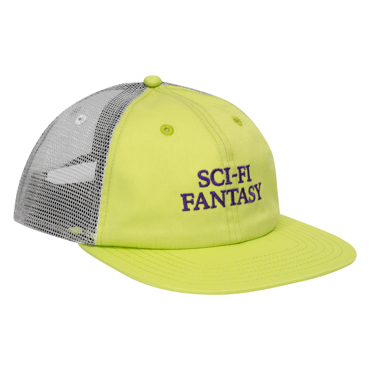Sci-Fi Fantasy Logo Mesh Hat - Bright Green