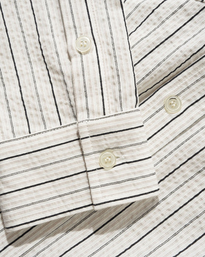 Butter Goods Seersucker L/S Shirt - White