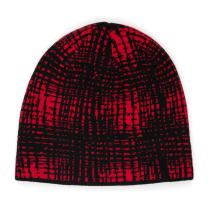 Corduroy Shadow Plaid Reversible Skully - Red