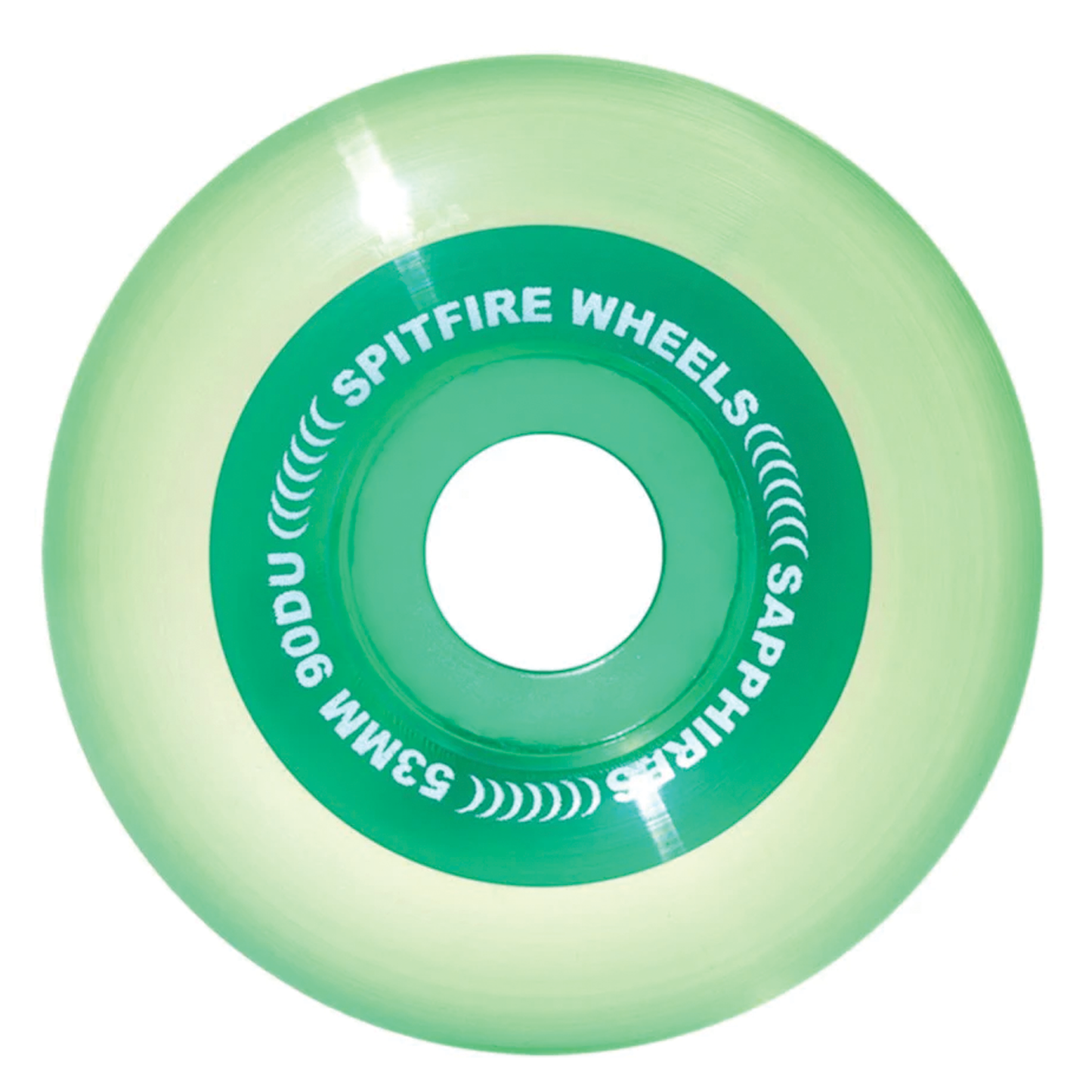 Spitfire 90D Sapphire Wheel Clear Green - 53mm