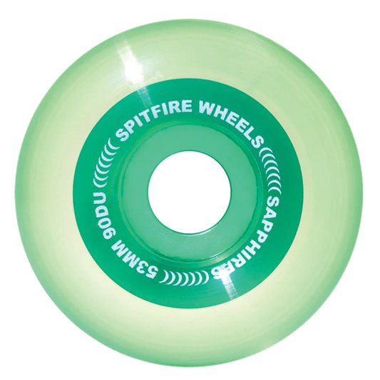 Spitfire 90D Sapphire Wheel Clear Green - 53mm