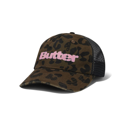 Butter Goods Stencil Trucker Hat - Leopard
