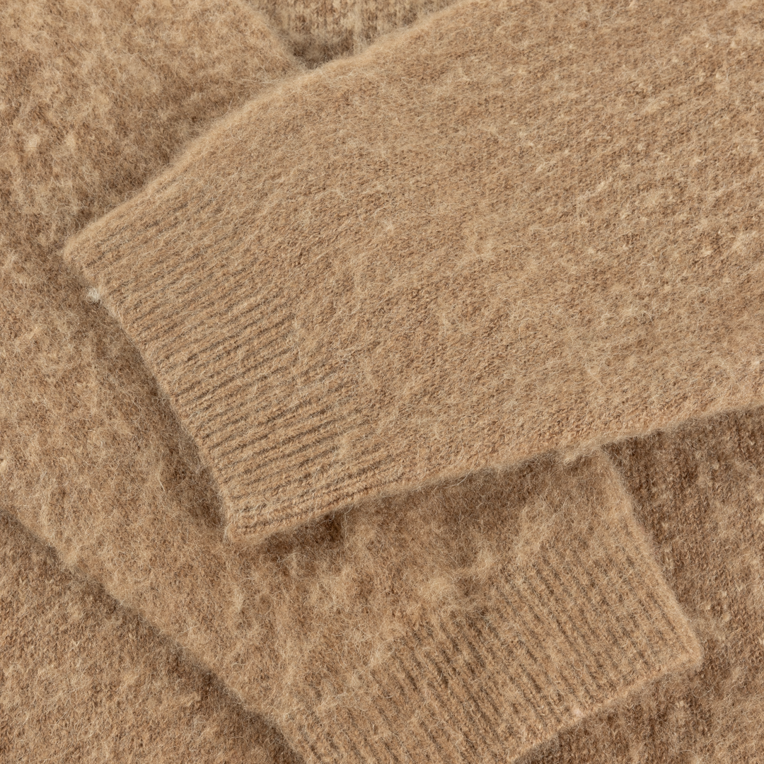 Dime Mohair Double Zip Knit - Camel