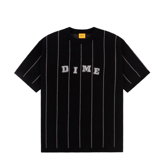 Dime Striped S/S Knit - Black