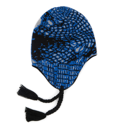 Corduroy Tidal Ear Flap Beanie - Blue