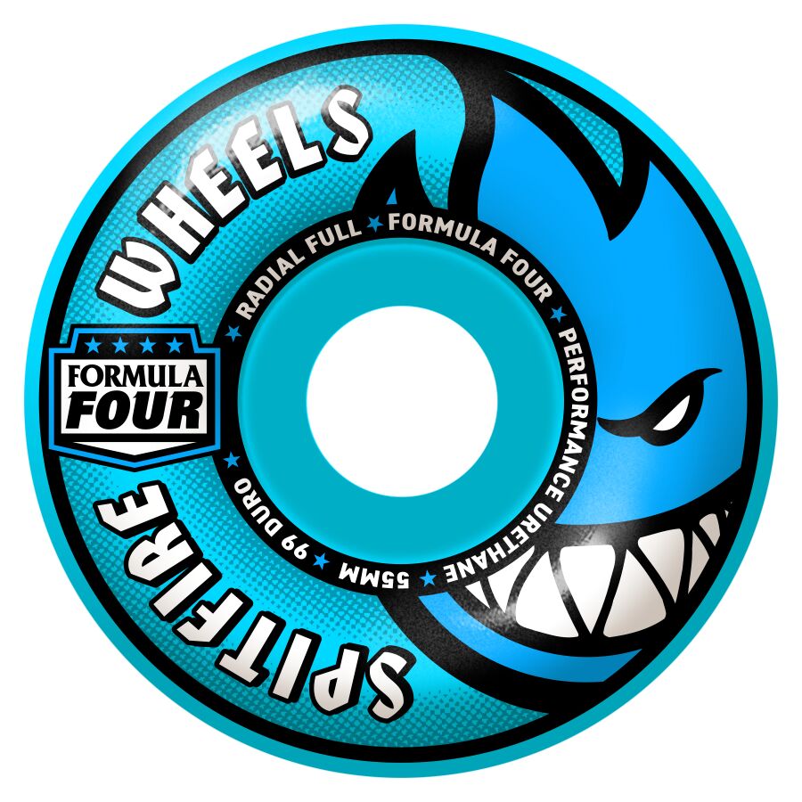 Spitfire Formula Four Radial Full 99a Blue Wheel - 55mm