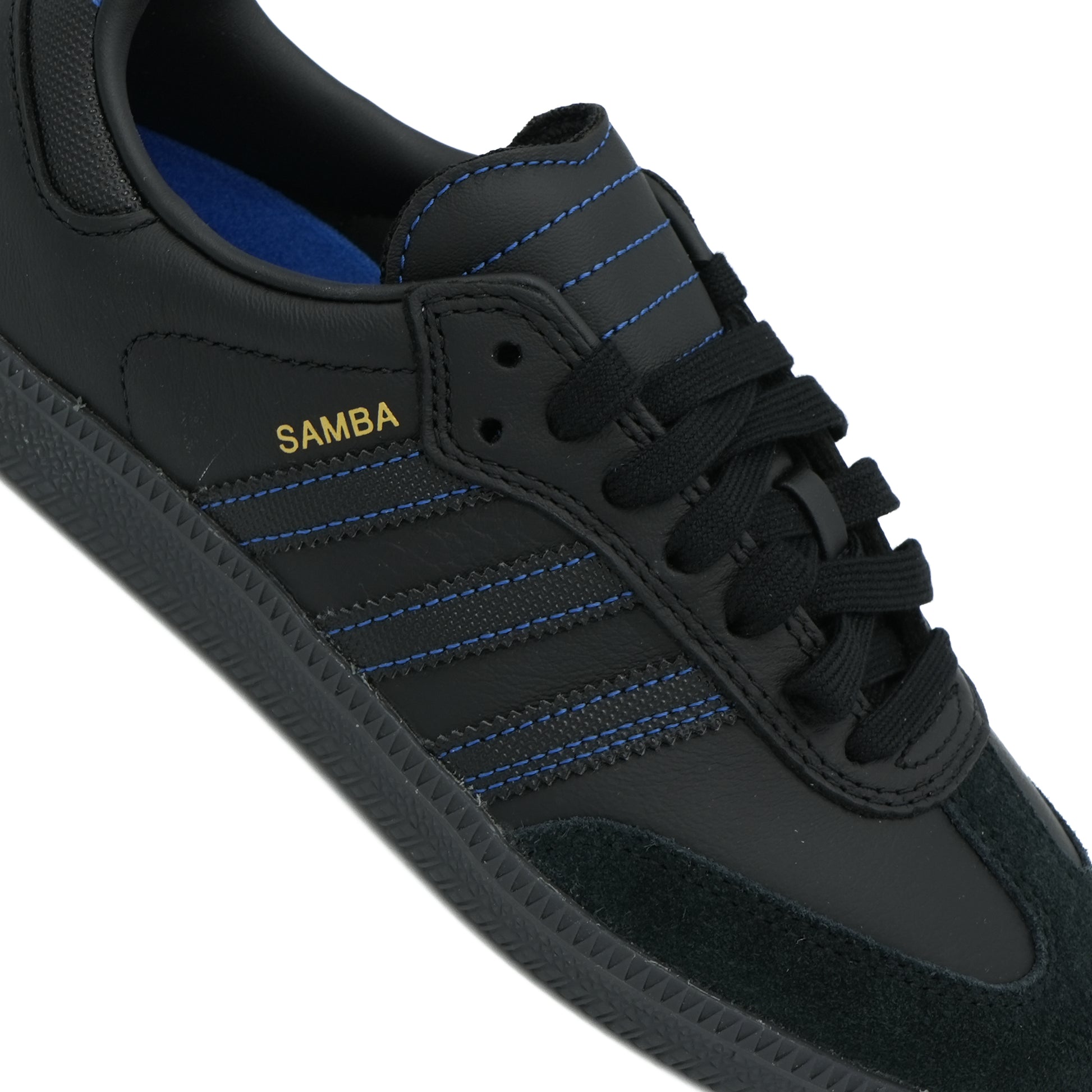 Adidas Samba ADV - Black / Black / Royal Blue Time Machine Skateshop Adidas Samba ADV - Black / Black / Royal Blue Time Machine Skateshop