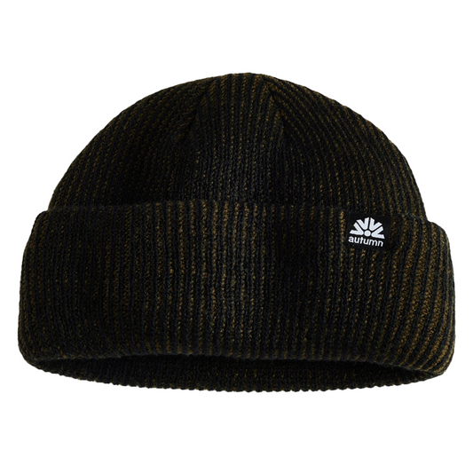 Autumn Shorty Cord Double Roll Beanie - Army