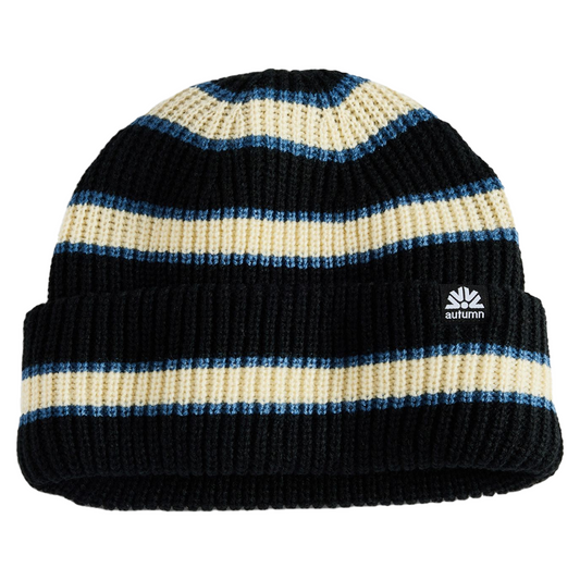 Autumn Simple Slacker Beanie - Black