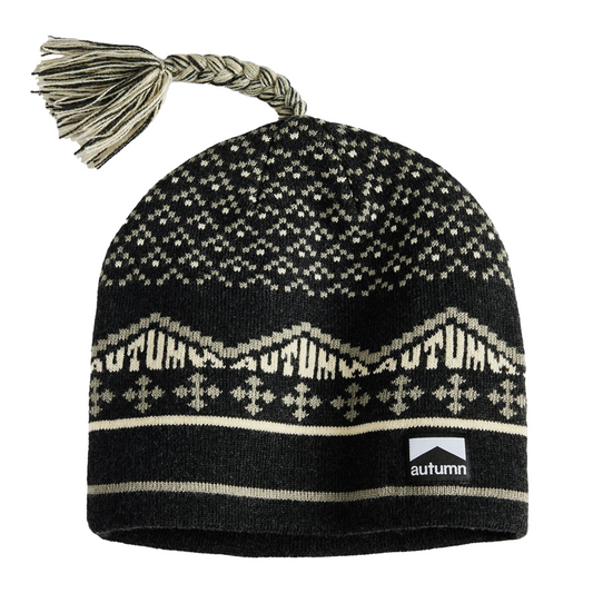 Autumn Tassle Beanie - Charcoal