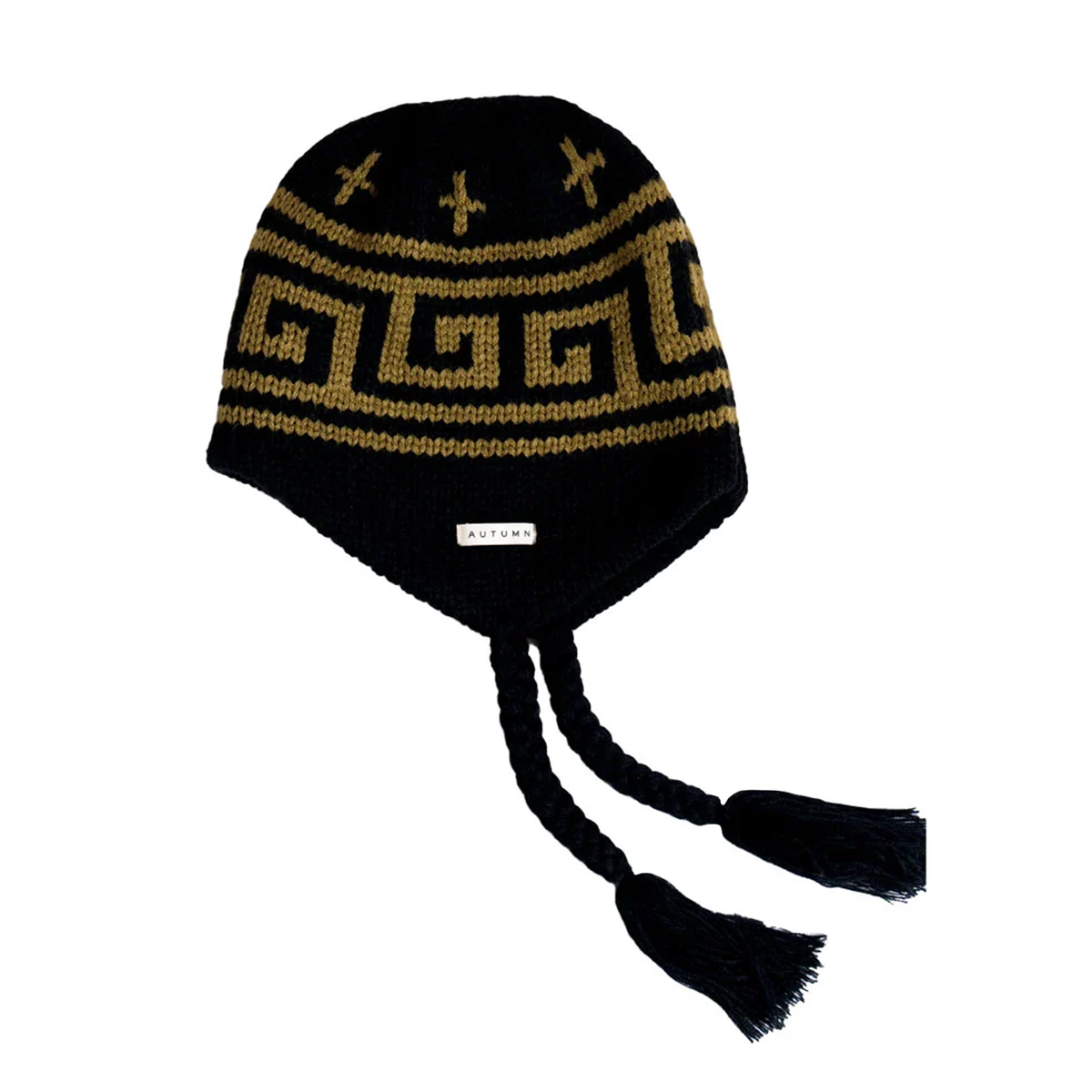 Autumn Niseko Ear Flap Beanie - Black