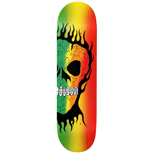 Baker Peterson Rasta Skull Deck B2 - 8.25