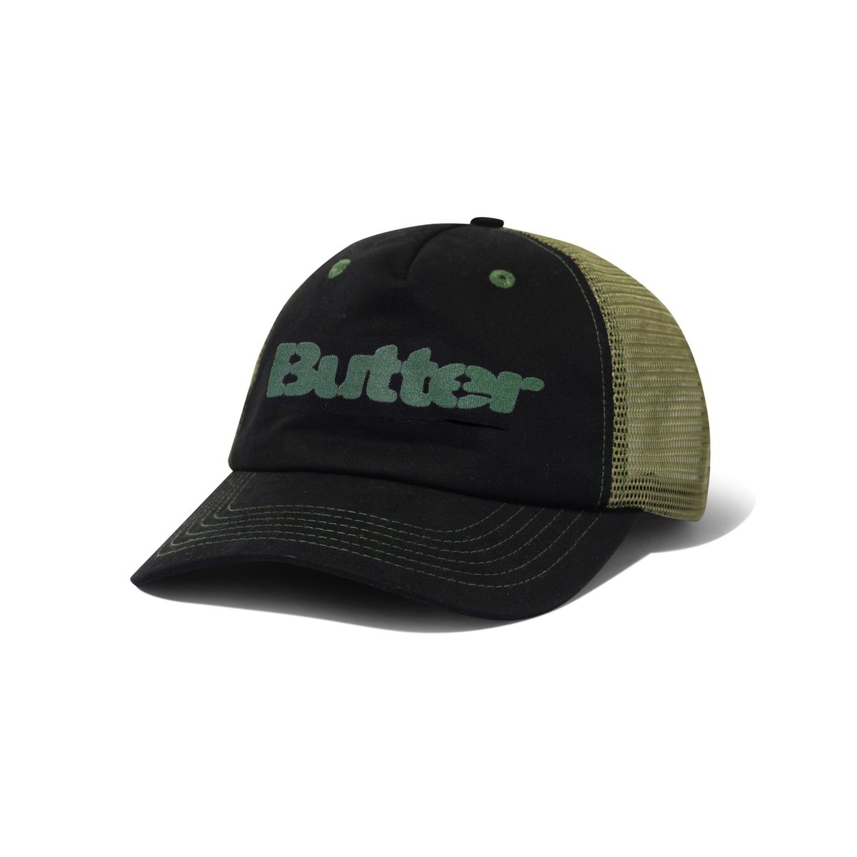 Butter Goods Stencil Trucker Hat - Black