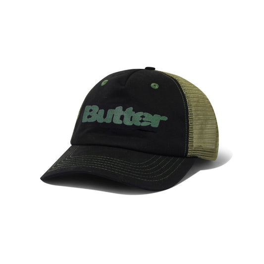 Butter Goods Stencil Trucker Hat - Black