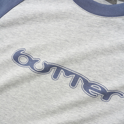Butter Goods Witness Raglan Tee - Slate / Ash