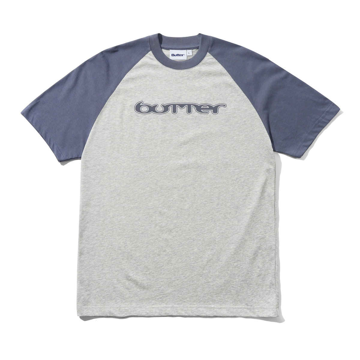 Butter Goods Witness Raglan Tee - Slate / Ash