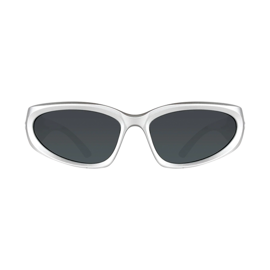 Cassette Limewire Sunglasses - Silver / Smoke Lens