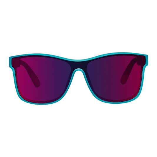Cassette Mercury Sunglasses - Matte Havasu Blue / Polarized Purple Fire Lens