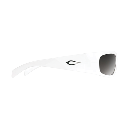 Cassette Napster Sunglasses - White / Smoke lens