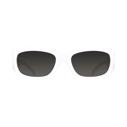 Cassette Napster Sunglasses - White / Smoke lens