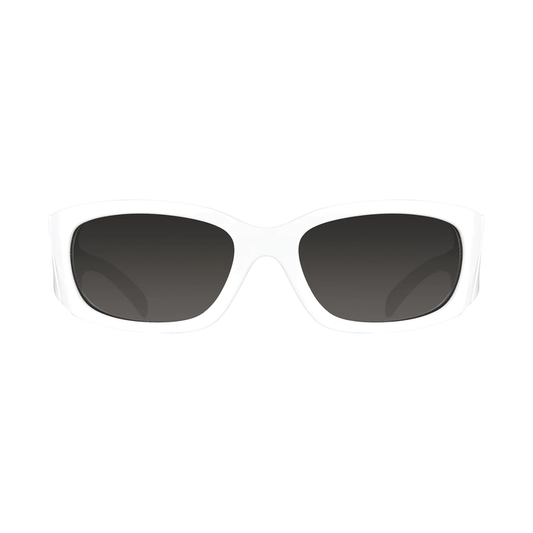 Cassette Napster Sunglasses - White / Smoke lens