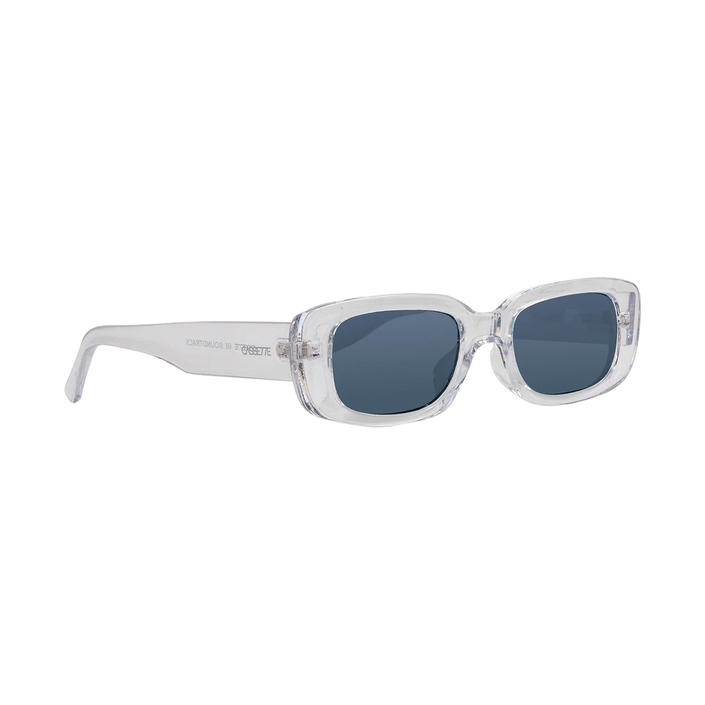 Cassette Soundtrack Sunglasses - Crystal / Smoke Lens