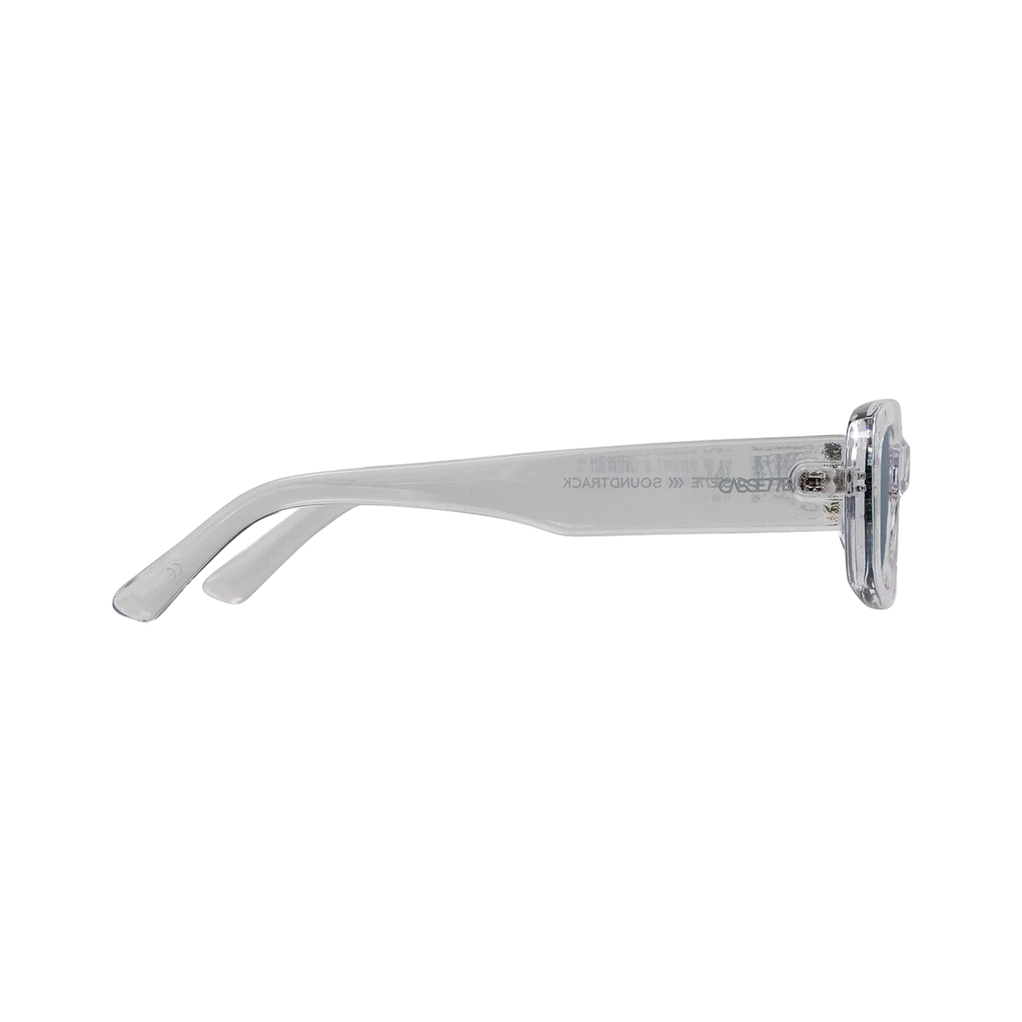 Cassette Soundtrack Sunglasses - Crystal / Smoke Lens