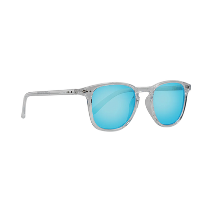 Cassette Standard Sunglasses - Clear / Sky Blue Mirror Lens