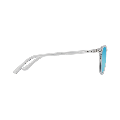 Cassette Standard Sunglasses - Clear / Sky Blue Mirror Lens