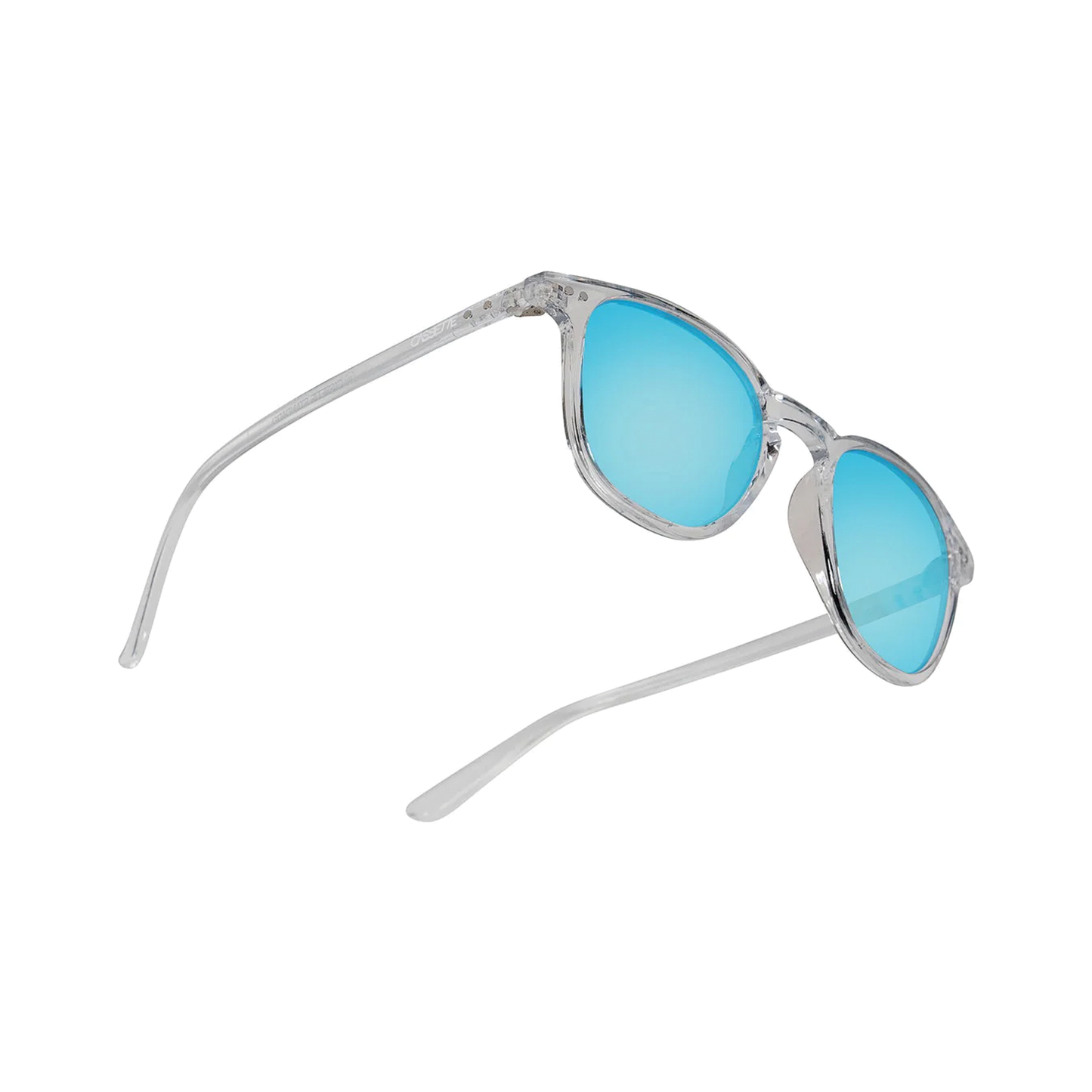 Cassette Standard Sunglasses - Clear / Sky Blue Mirror Lens
