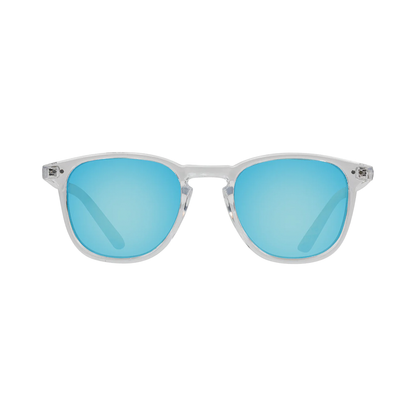 Cassette Standard Sunglasses - Clear / Sky Blue Mirror Lens