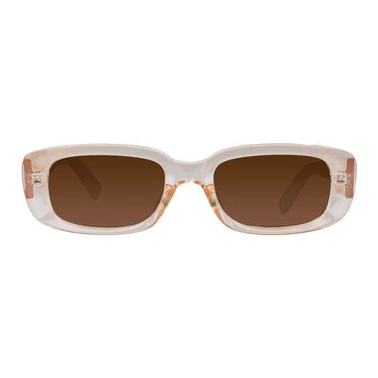 Cassette Soundtrack Sunglasses - Champagne / Brown Lens