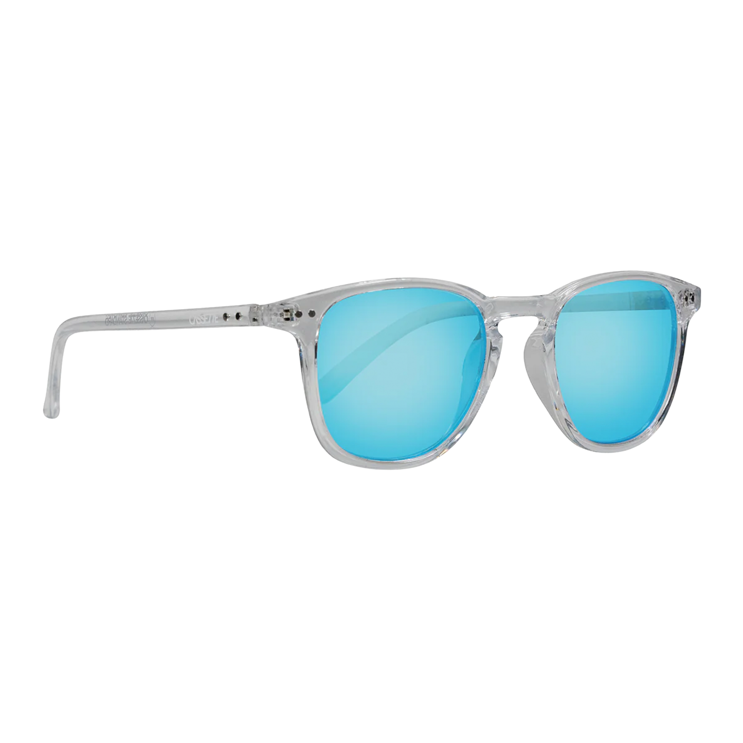 Cassette Standard Sunglasses - Clear / Sky Blue Mirror Lens