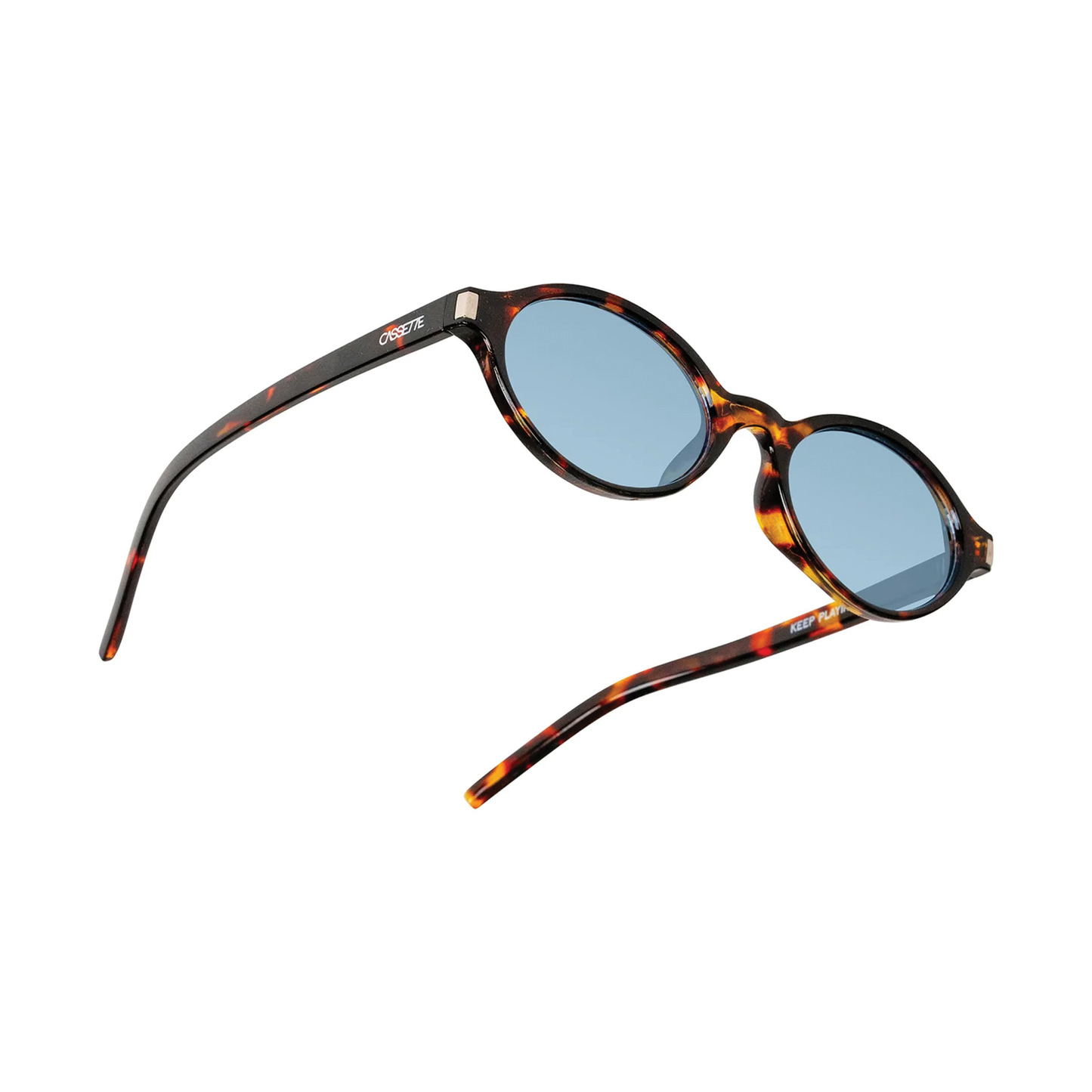Cassette Tempo Sunglasses -  Demi Tortoise / Blue Lens