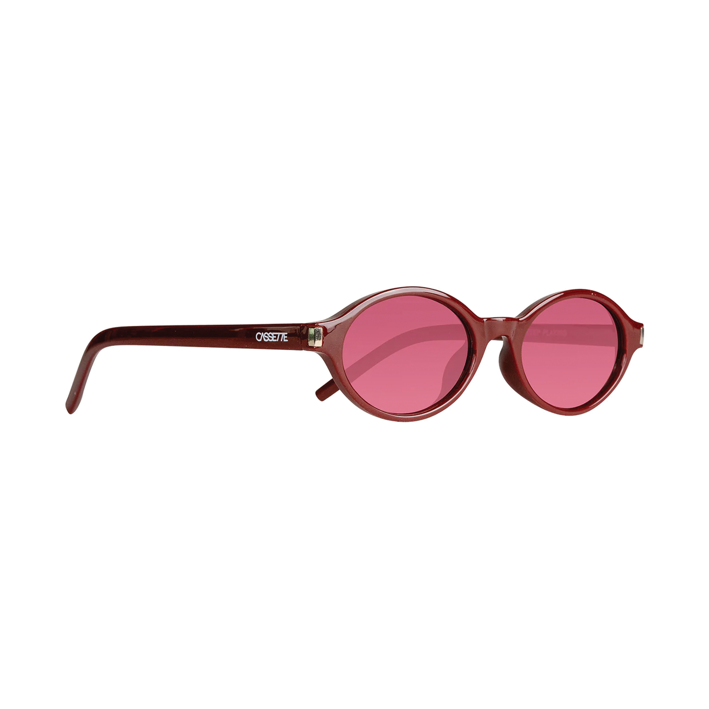 Cassette Tempo Sunglasses - Maroon / Red Lens