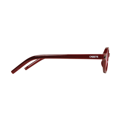 Cassette Tempo Sunglasses - Maroon / Red Lens