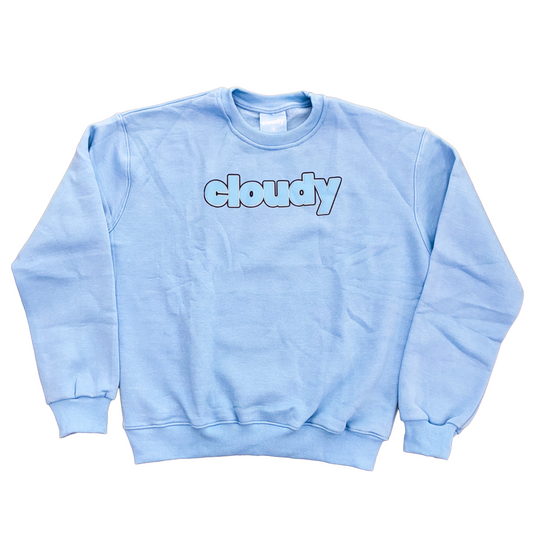Cloudy Classic Crewneck - Blue
