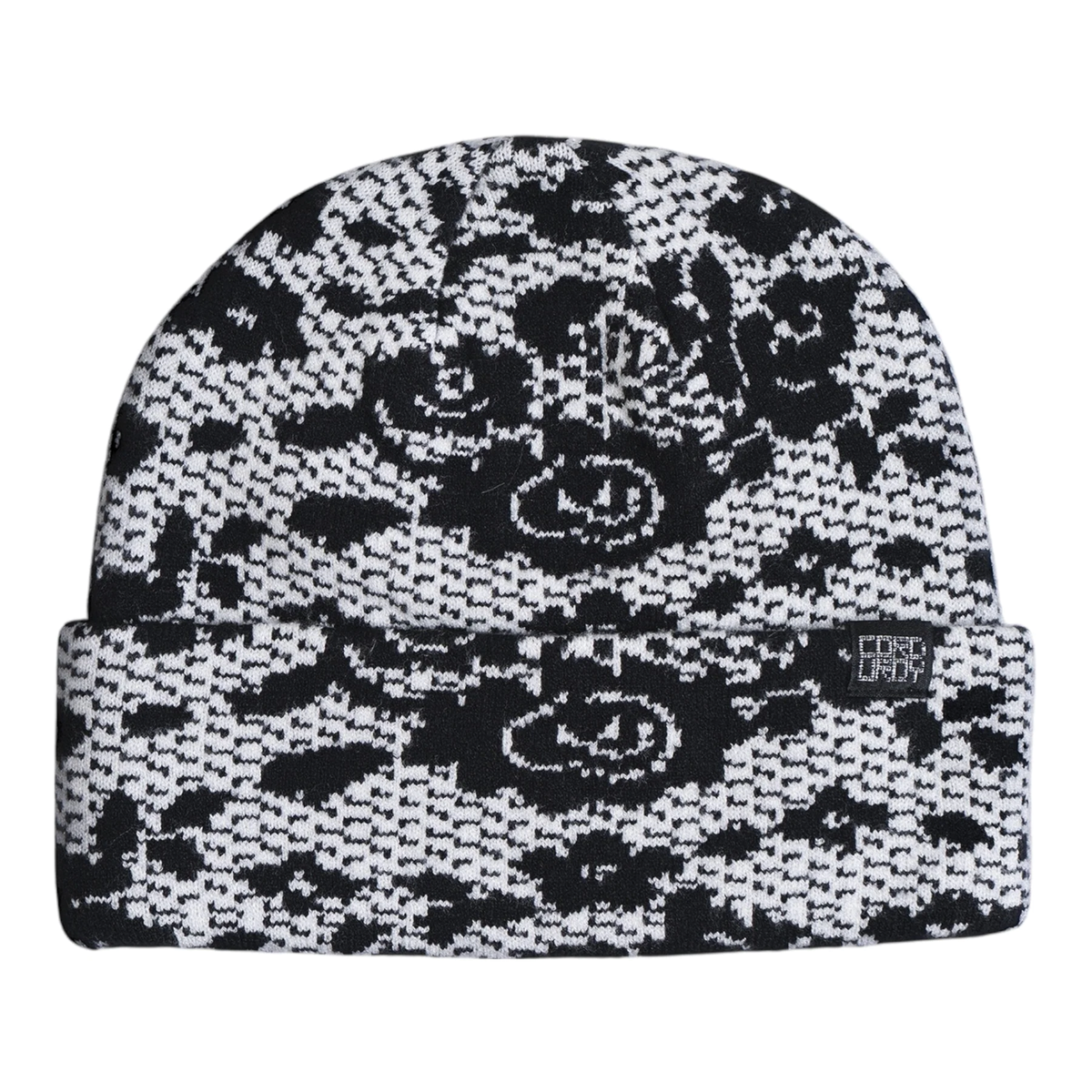 Corduroy Lace Beanie - White