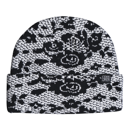 Corduroy Lace Beanie - White