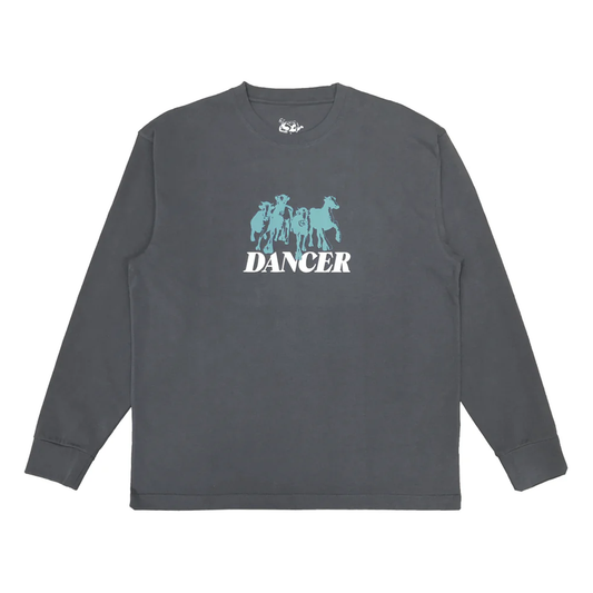 Dancer Step Aside LS Tee - Charcoal
