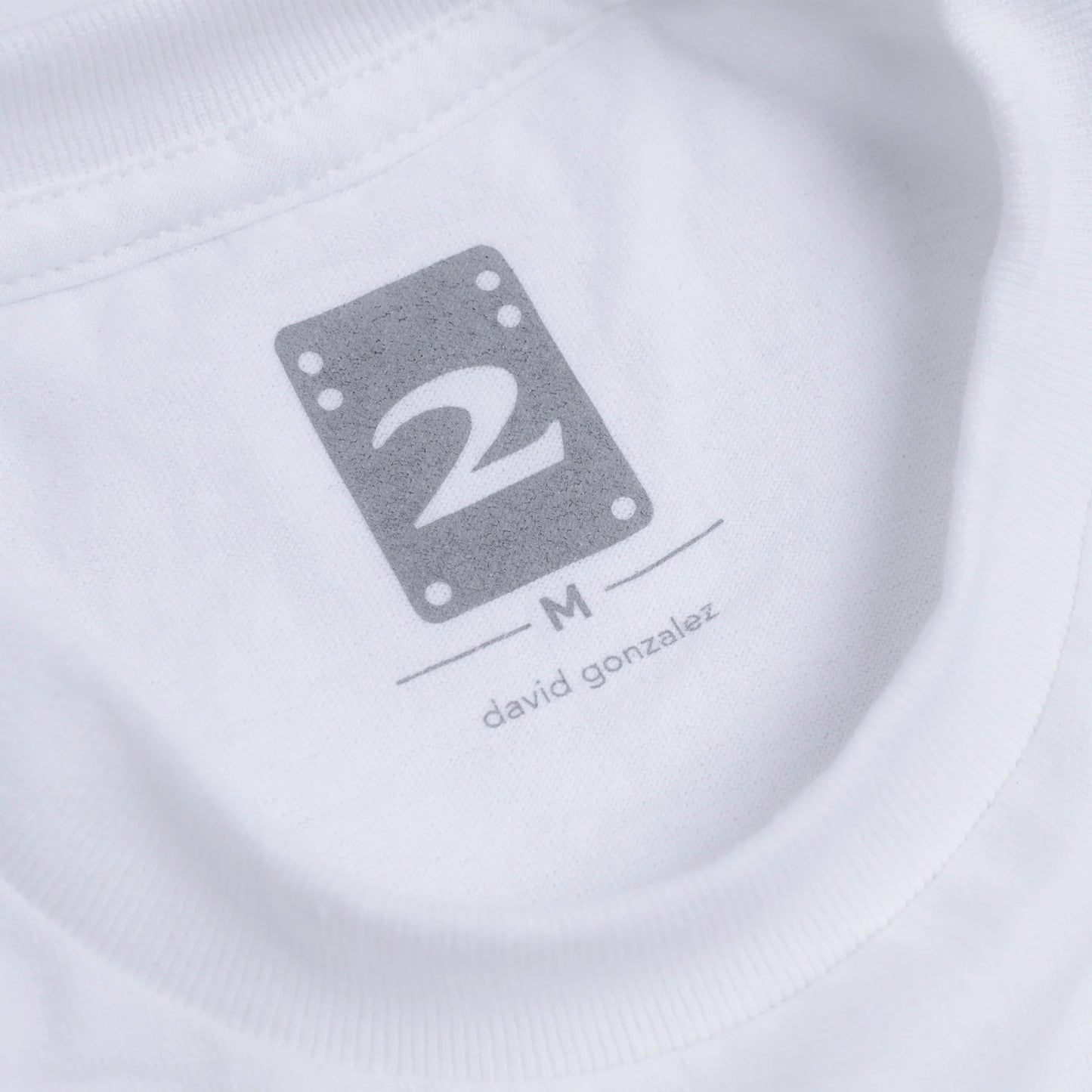 2 Riser Pads Guitar Tee - White