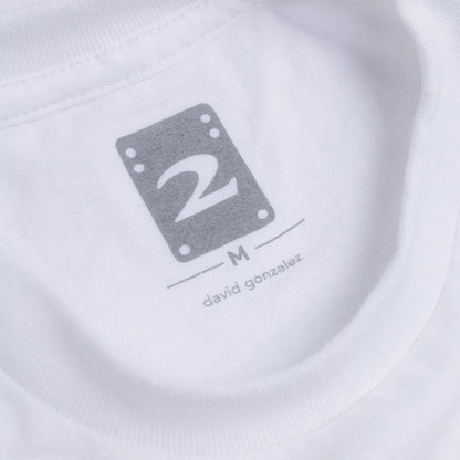 2 Riser Pads Guitar Tee - White