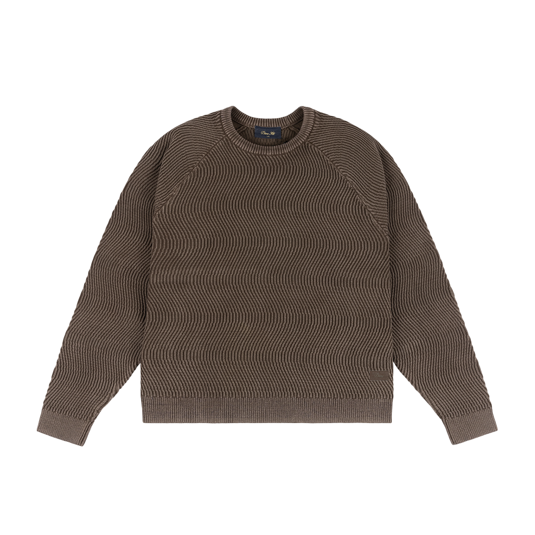 Dime Wave Kit Sweater - Brown