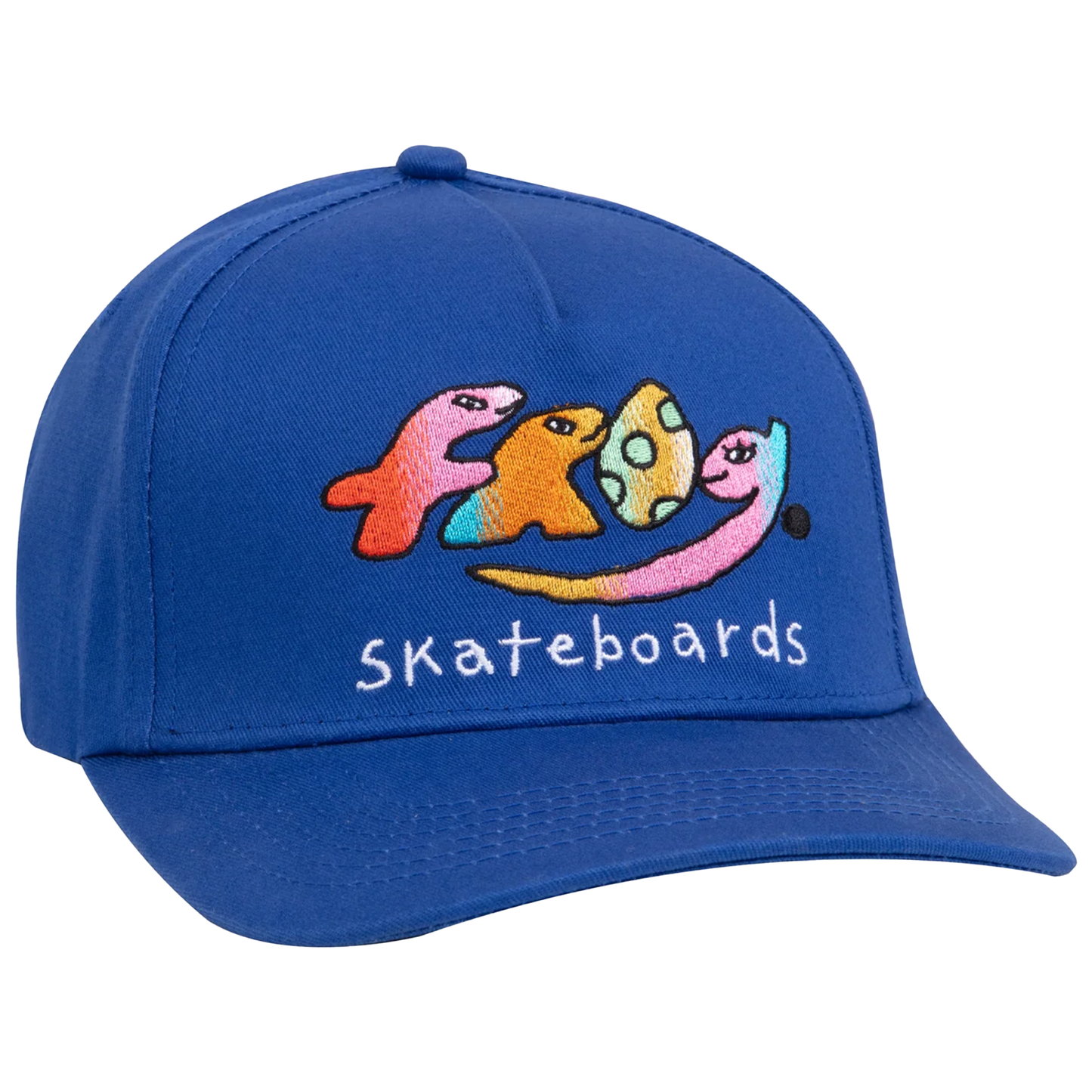 Frog Dino Logo 5 Panel Hat - Royal